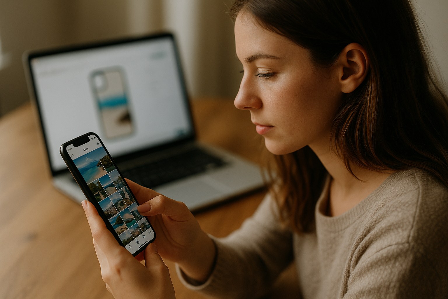 Kılıf baskısı için telefon galerisinden fotoğraf seçme