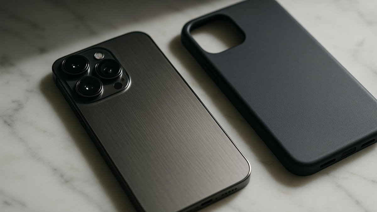 iPhone 17 Pro telefonun kamera modülü ve kılıf detayı