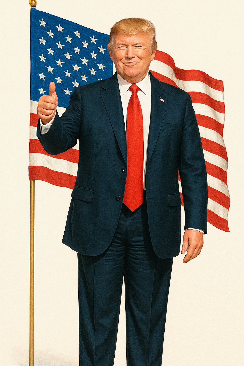 donald trump fotoğrafı yap amaerakn bayrağı ile