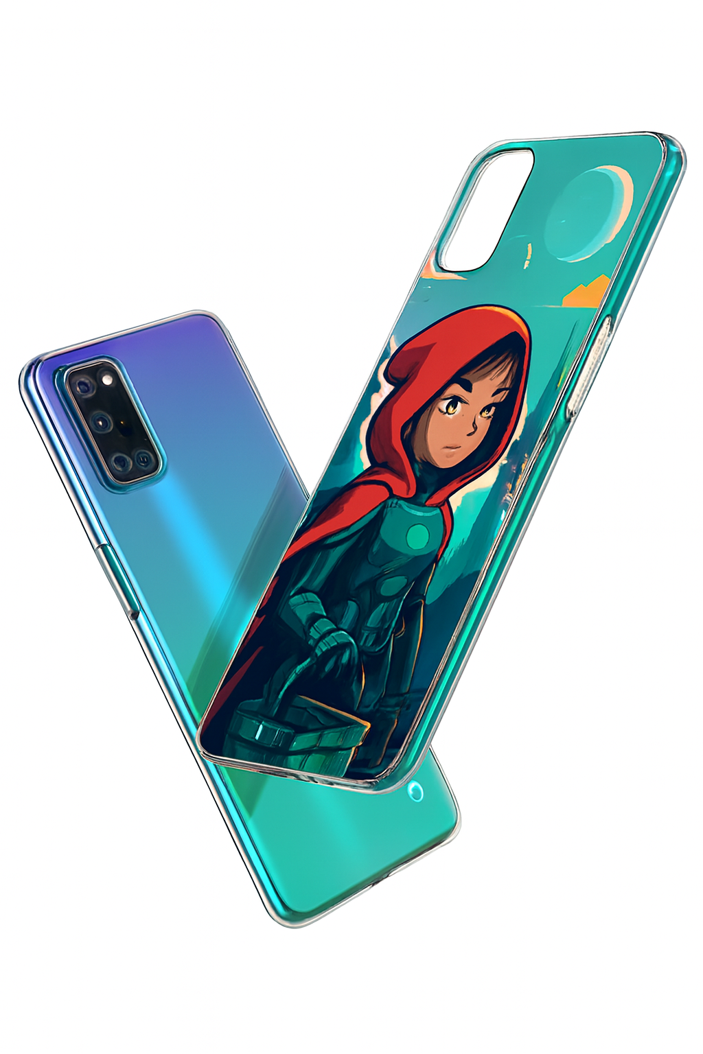 Oppo Oppo A72 Kirmizi baslikli kiz Desenli Süper Kilif